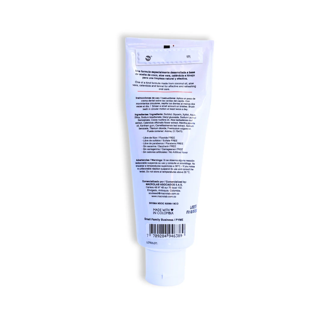 Crema Dental Para Niños Sin Fluor - Soul Seed - Image 3